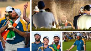 PICTURE SPECIAL: Shane Lowry celebrates in style as he helps Europe claim Ryder Cup glory in Rome