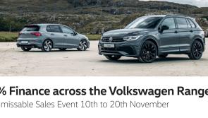 Bradys Arva Volkswagen sale, 10 days only 0% finance on Volkswagen Range