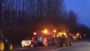 Farmers from around county Longford took part in a tractor protest yesterday evening