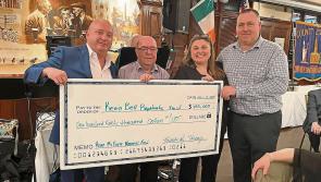Longford Association Dinner Dance in New York sees Kevin ‘Skippy’ McGuire fundraisers presentation of $140,000 to KBRT