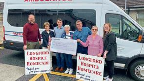 Longford Hospice Homecare presented cheque