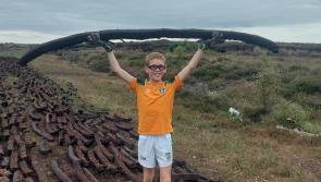 A monster sod! Longford's Jamie McCaffrey with a huge  sod of turf in Abbeyshrule&nbsp;bog&nbsp;
