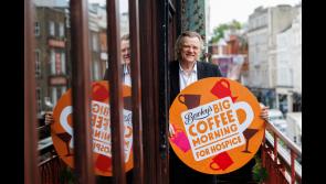 Brendan Gleeson encouraging people in Longford to back Hospice coffee morning