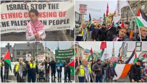 PICTURES | Large crowd attends Longford rally showing solidarity with people of Gaza and Palestine