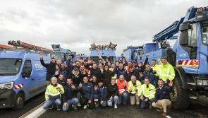 French crews arrive to assist ESB with power restoration post Storm Darragh