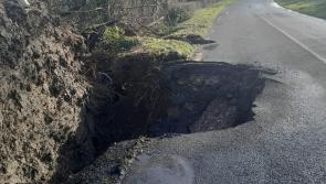 Road disappears! Drivers  urged to avoid road where a substantial part has been torn away #StormÉowyn