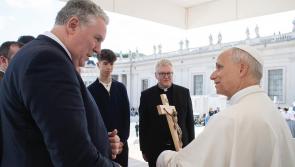 Longford MEP Ciarán Mullooly gifts Pope Leo XIV a Lehery crucifix 