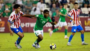 Longford’s Goodness Ogbonna in U-17 World Cup action for Republic of Ireland
