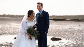 Irish celebs gush as 'lucky man' Ryan Tubridy shares rare snap from intimate wedding