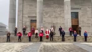 WATCH | Longford students perform 'Merry Christmas Everyone' through sign language outside St Mel's Cathedral