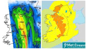 Met Éireann issues upgraded Orange weather warning for Longford with thunderstorms and lightning strikes expected 