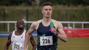 Longford athletes Cian McPhillips, Adeyemi Talabi and Nelvin Appiah competing for Ireland at the European U-23 Athletics Championships  
