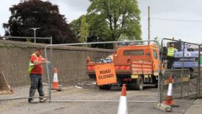 Footpath works continue at Chapel Street, Longford town 