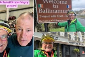 Colourful UK TV presenter bikes into Longford!