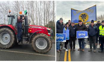 WATCH | Longford MEP Ciaran Mullooly declares protest sent 'clear and powerful message, Ireland says NO to Mercosur'