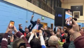 WATCH | Ecstatic Kevin  'Boxer' Moran elected to Dáil on count 14 in Longford Westmeath and shouts 'I'm back'