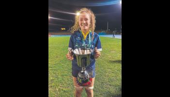 Balla'more lady Eileen Boyle doing Longford and DCU rugby proud