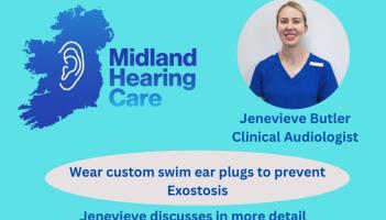 Invest in custom swim ear plugs from Midland Hearing Care to prevent Exostosis