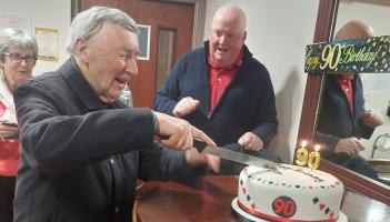 Congratulations: 'Born in same year as Elvis Presley' Longford's Joe Hunt celebrates 90th birthday