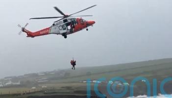 Fourteen people winched to safety from fishing vessel off Kerry coast