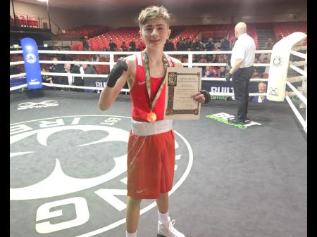 Talented young Longford boxer Andrew Nugent wins his second All-Ireland title