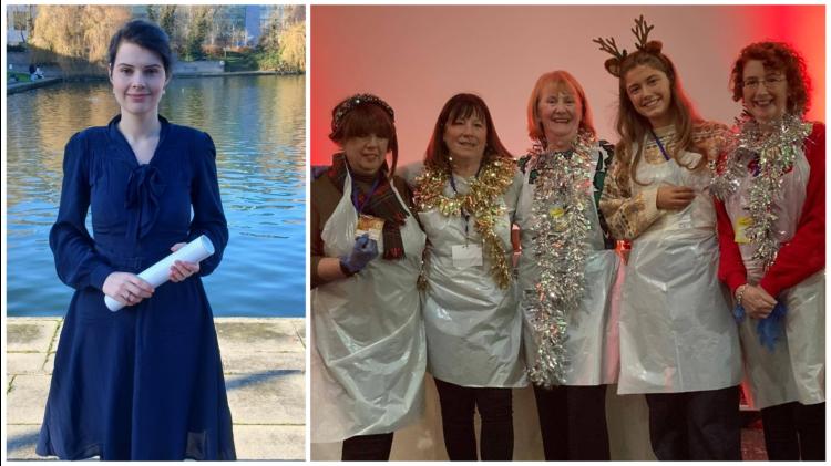 Longford woman assists with serving of dinners at the RDS on Christmas morning