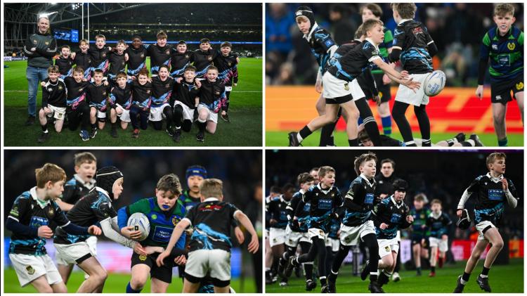 PICTURES | Young Longford rugby stars shine at Aviva during half time of Leinster and La Rochelle clash