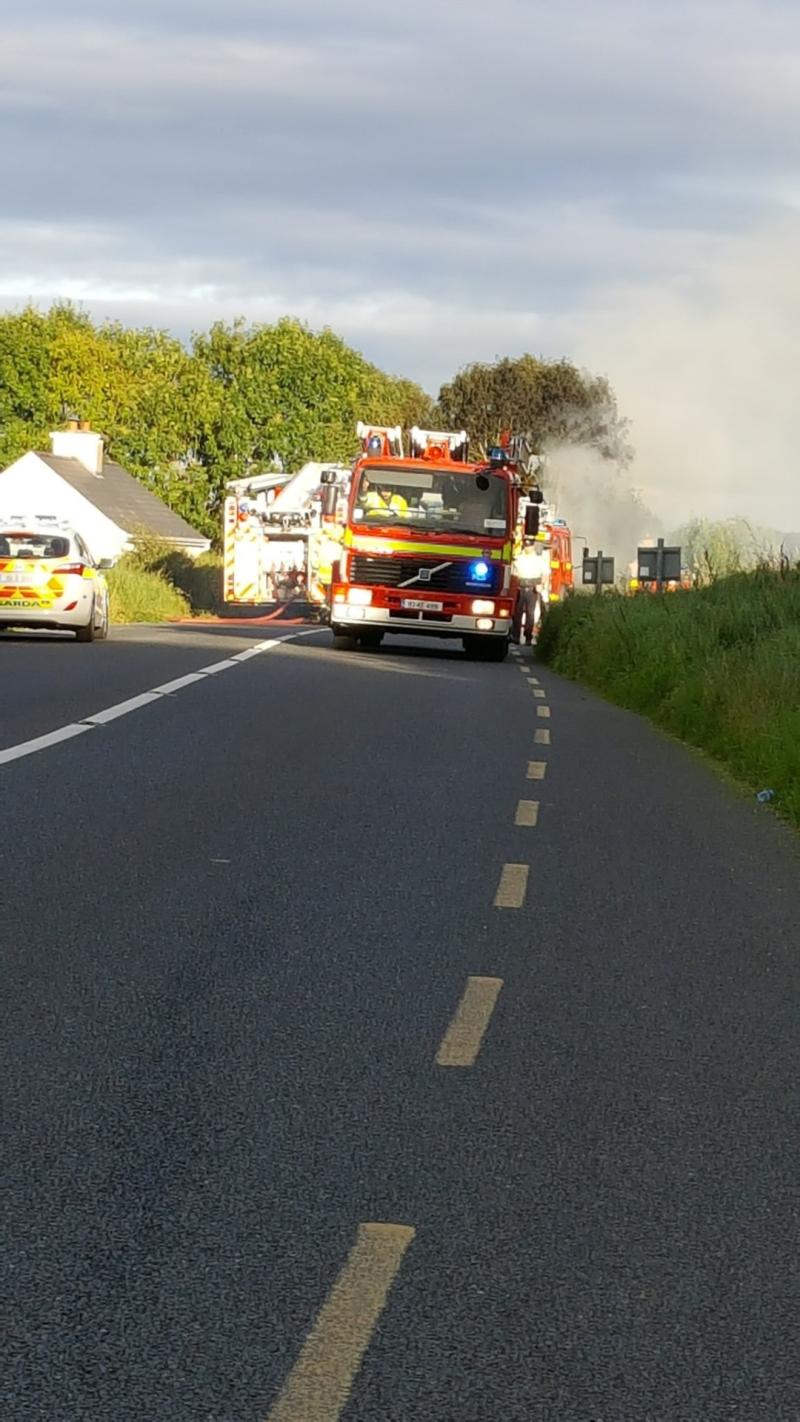 Truck  fire near Ballymahon  causes serious traffic disruption 
