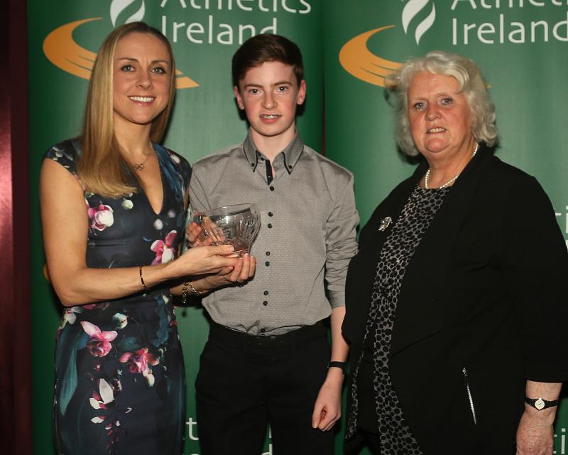 Talented Longford athlete Cian McPhillips presented with Emerald Crystal Juvenile Star Award