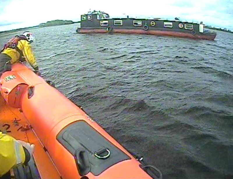 Lough Ree RNLI assist three people aboard grounded 56-foot barge