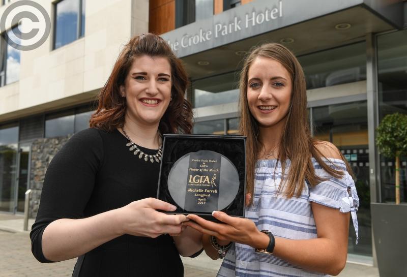 Another Award for Longford's Michelle Farrell - winner of the LGFA Player of the Month for April 