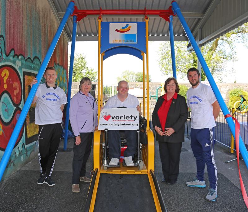 New wheelchair swing unveiled at St Christopher's Special School in Longford 