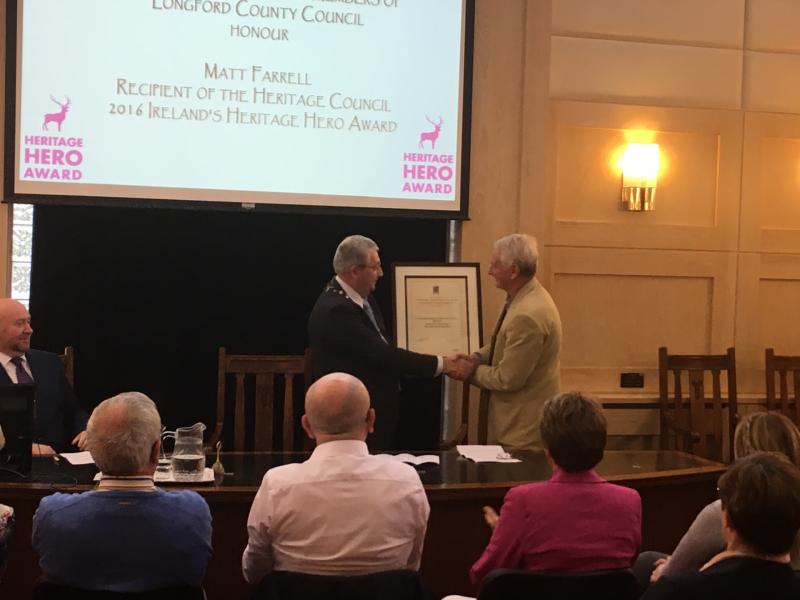 Edgeworthstown's Matt Farrell honoured at Civic Reception in Longford town 