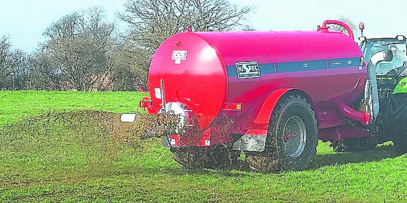 Farm slurry spreading