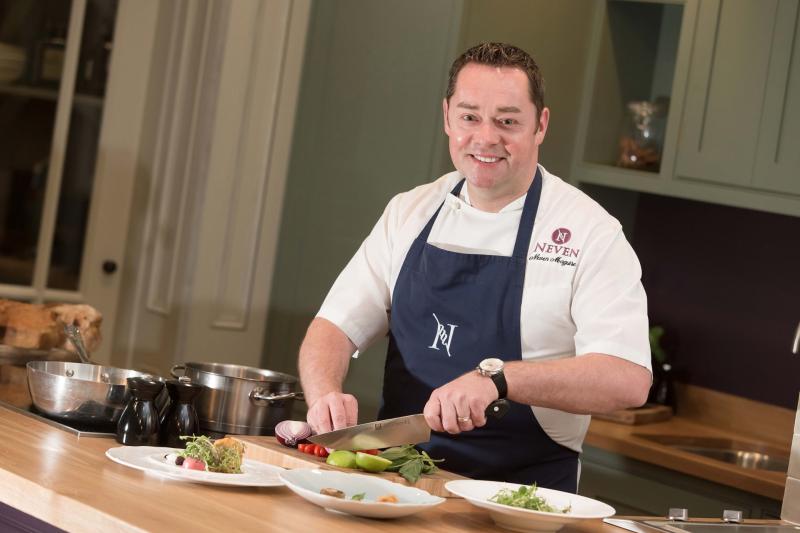 Chef Neven Maguire  cooking 'some beautiful festive Christmas recipes' in Dunnes Stores Longford 