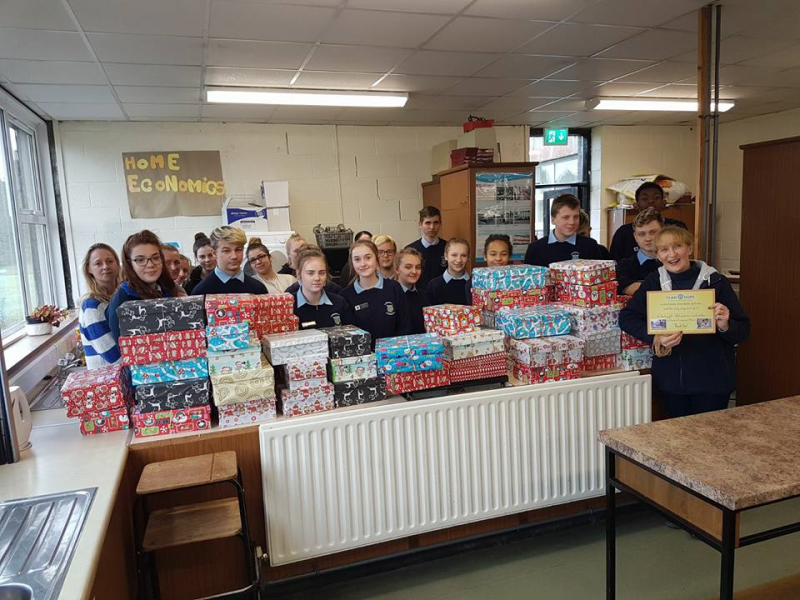 Great response to Christmas Shoe box appeal at Longford’s Templemichael College 