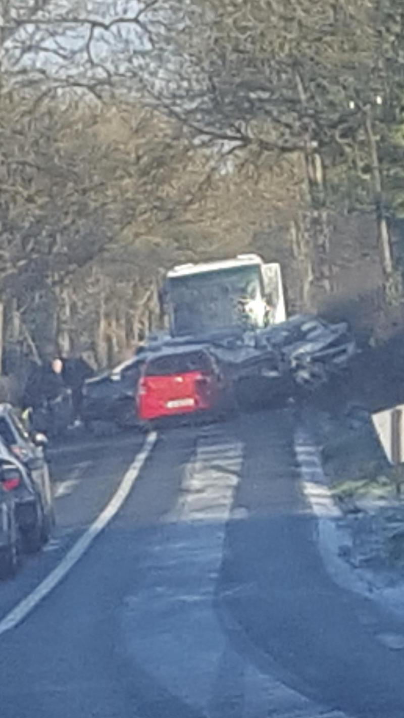 Emergency services at scene of accident on Ardagh to Longford road