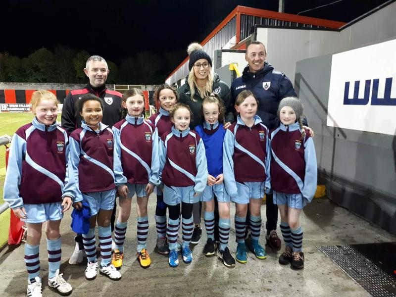 Irish star Stephanie Roche a major hit with Gaels United girls during  Longford visit 
