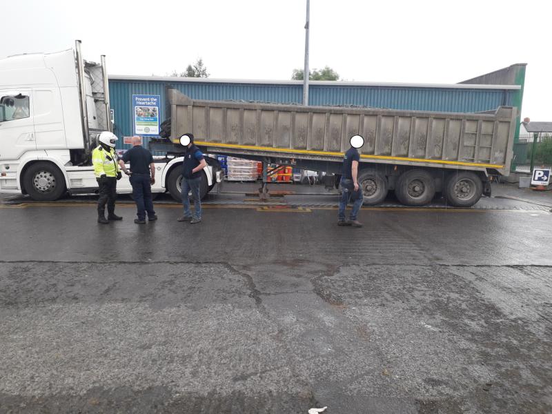 Truck driver to weigh up options after being stopped by Gardaí in Longford with no tax, insurance and excessively heavy load