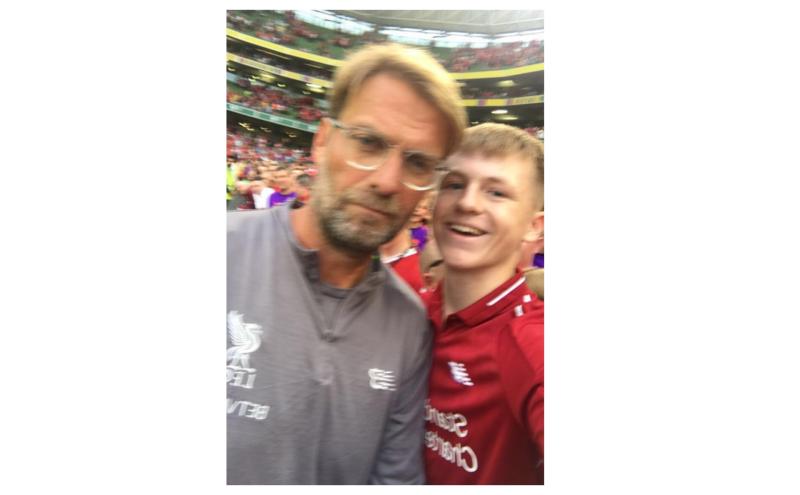 Young Longford soccer fan delighted to meet his idol, Liverpool manager Jürgen Klopp