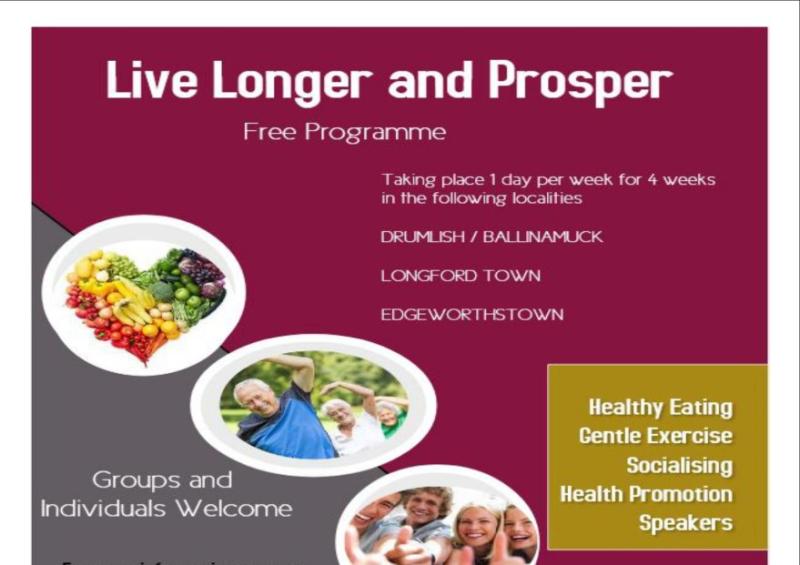 EDI Centre Longford encouraging people to take part in ‘Live Longer and Prosper’ programme