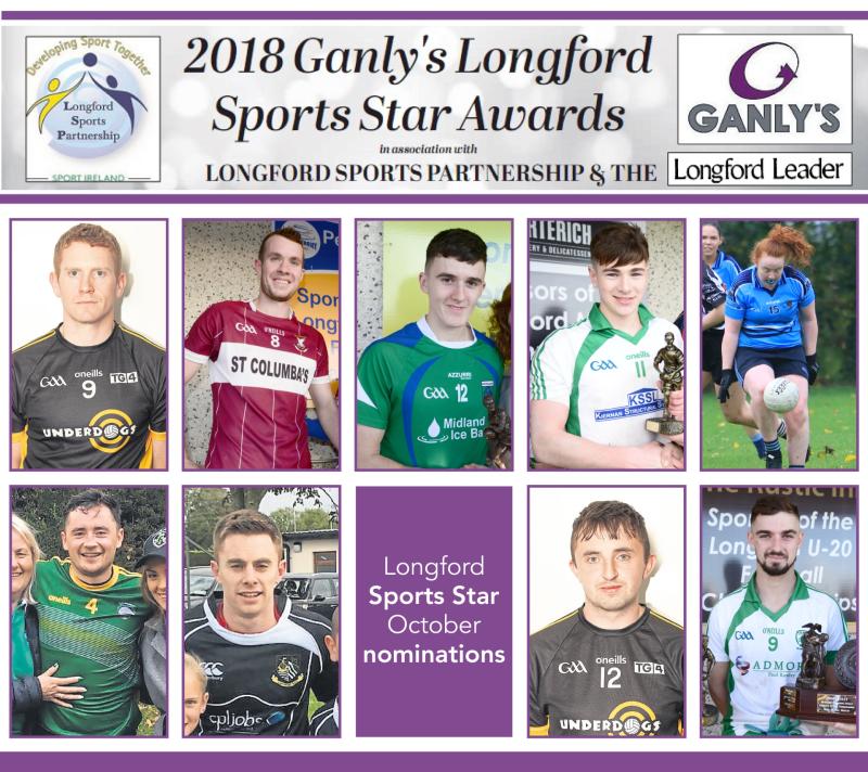 VOTE | Nine people seeking your vote to become Ganly's Longford Sports Star of the Month award winner for October