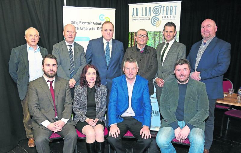 Cllr Pat O'Toole, Longford County Council Chief Executive Paddy Mahon, Mark Fitzgerald (CEO Sherry Fitzgerald), Cllr Mick Cahill,James Benson (Executive Construction Industry Federation), Longford Cou