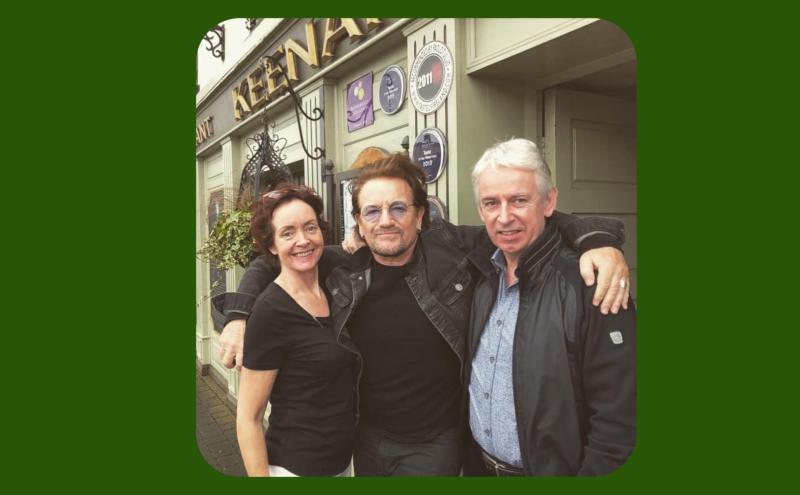 A special St Patrick's weekend guest: Keenan's of Tarmonbarry welcomes U2 front man Bono