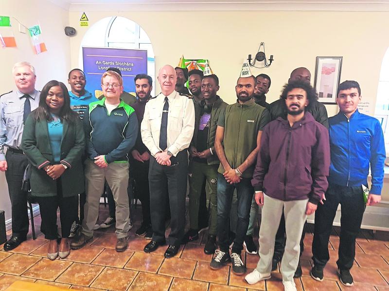 Residents of Richmond Court direct provision centre in Longford were presented with their ‘cúpla focal gaeilge’ badges on Friday after their successful participation in Irish language classes. 