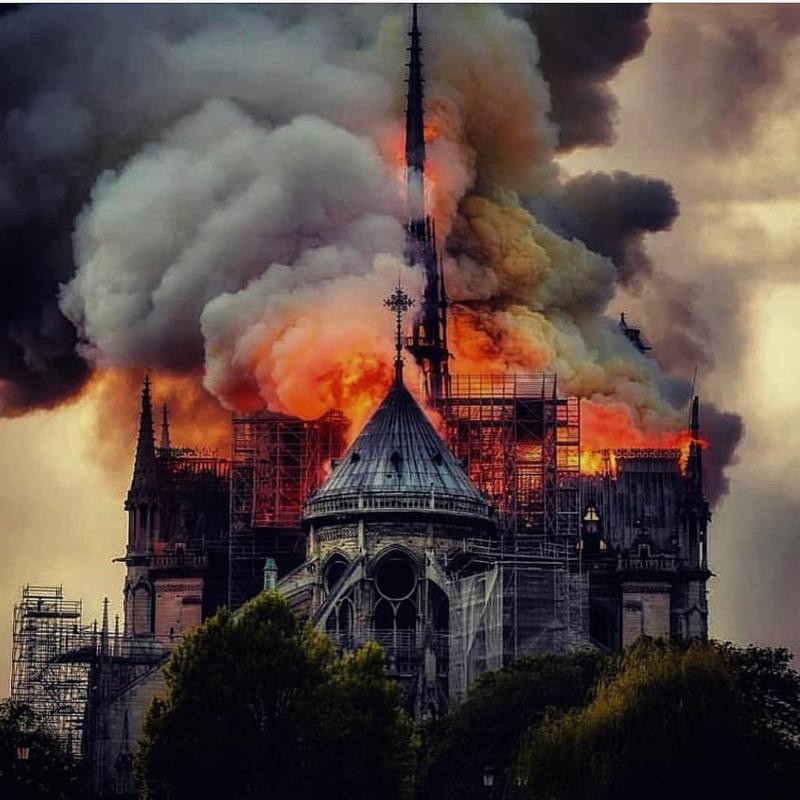 Fire at Notre Dame, Paris 