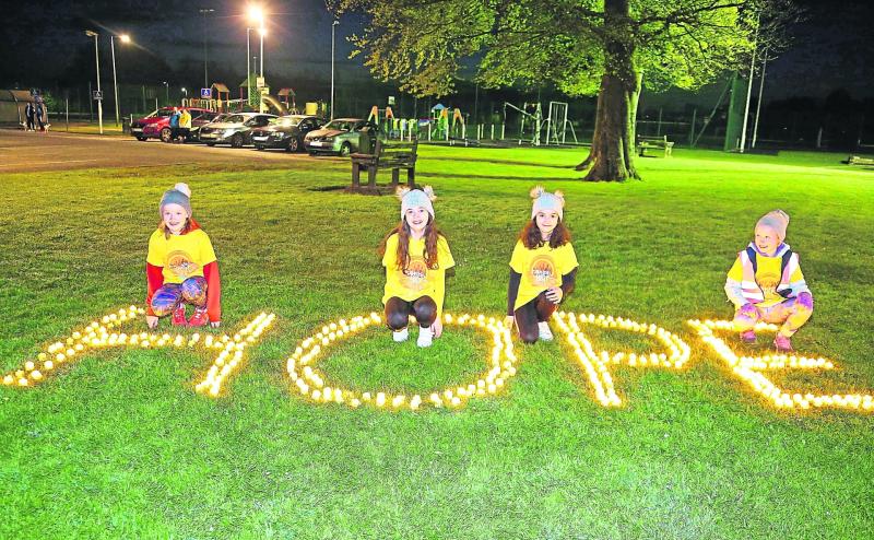 Laoise Hopkins, Molly and Katie Nevin, and Ava Hopkins at the 2018 Longford Darkness into Light Walk. The 2019 DIL Walk is on Saturday, May 11 at 4.15am in The Mall Picture: Shelley Corcoran
