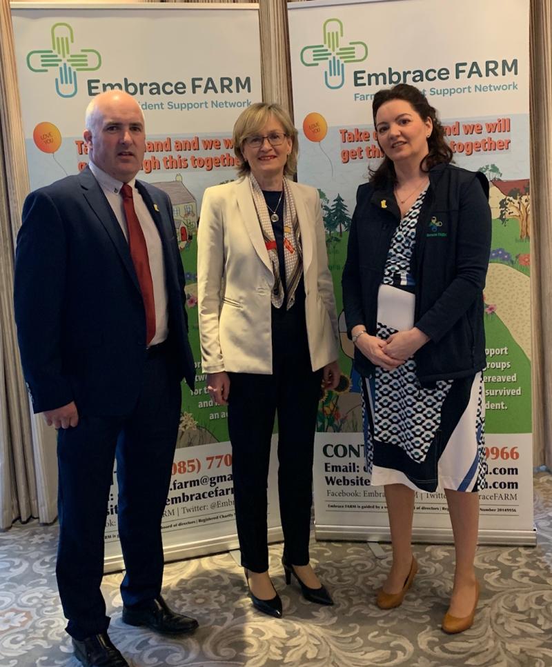 Mairead McGuinness MEP for Midlands North-West and first Vice-President of the European Parliament who gave the opening address at today’s Embrace Farm conference with organisers Brian and Norma Rohan