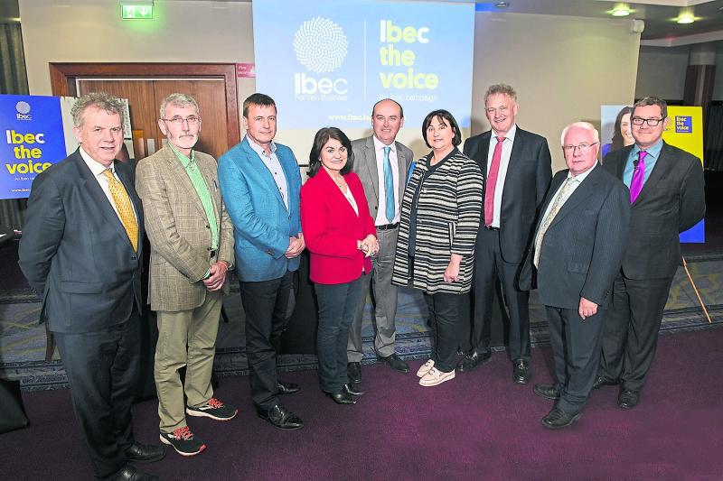 Michael O’Dowd; Diarmaid Mulcahy; Dominic Hannigan; Fidelma Healy Eames, Fergal O’Brien, Ibec; Anne Rabbitte; Peter Casey; Brendan Smith; and Arthur Beesley,