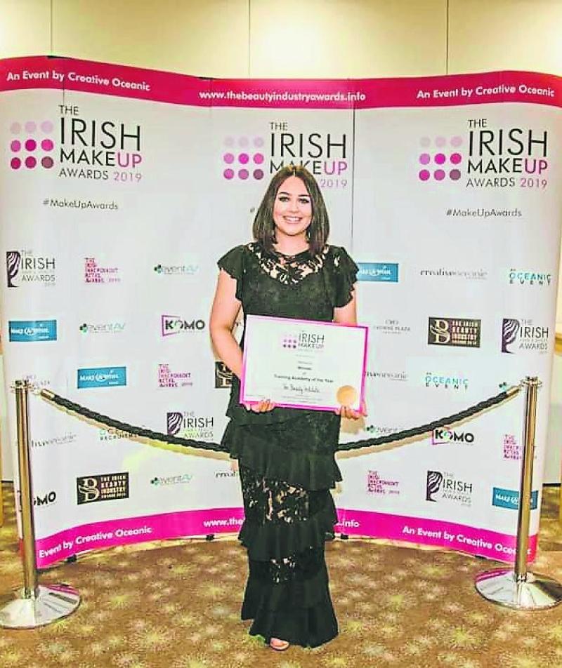 Businesswoman Emer Dooley from Carrickboy, owner of The Beauty Institute in Athlone, winner of the Training Academy of the Year at the Irish Make-Up Awards 2019